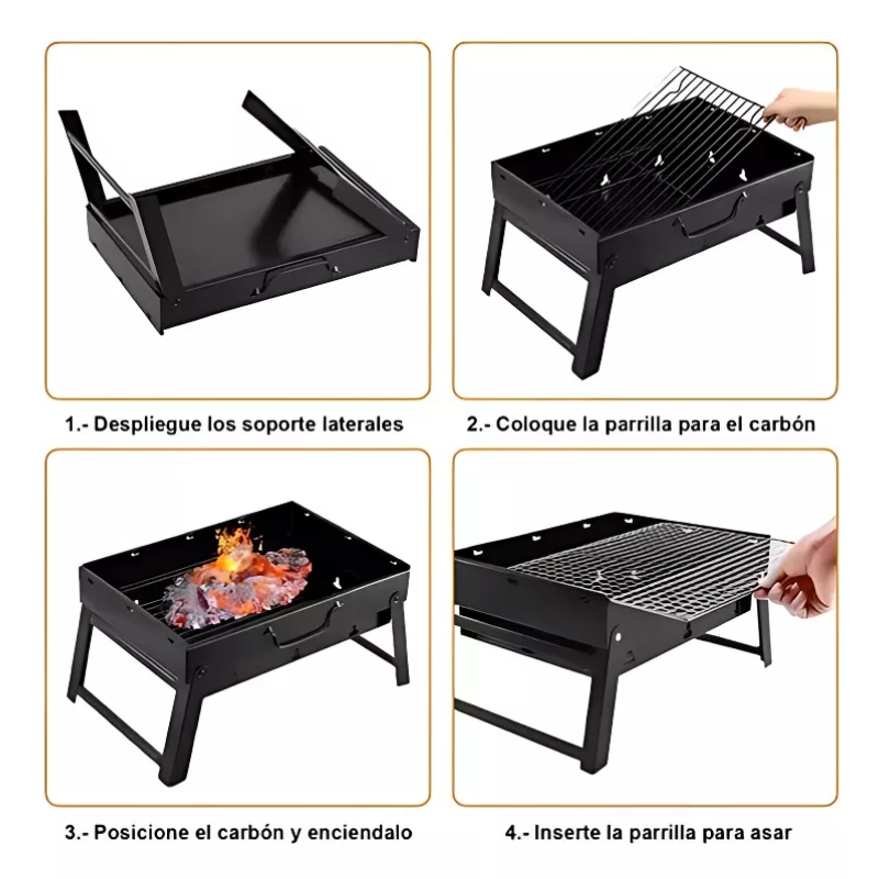 GrillPro  ™ - Parrilla plegable + 18 utensilios para asado