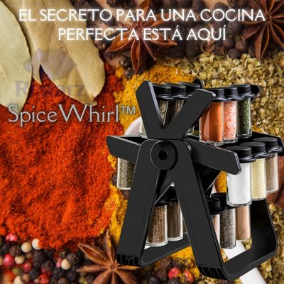 SpiceWhirl™: Especiero giratorio de 18 piezas