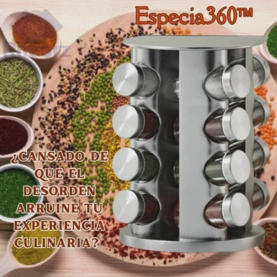 Especia360™: Especiero Giratorio 16 Pcs